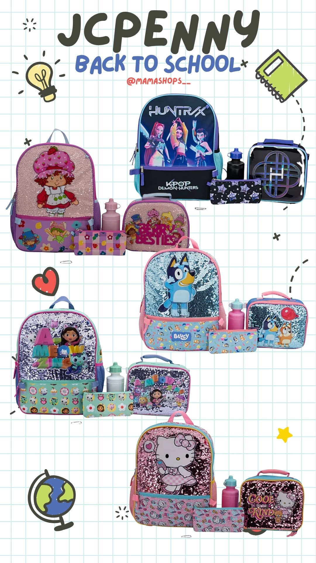 JC Penny cute character back to school girl backpacks with matching lunch bag, perfect for  the new school year coming up !🎒👧🏻


Go check them out, linking them here🔗🛍️

(ON SALE)🚨

#LTKSeasonal #LTKmomlife #LTKKids