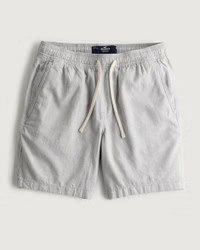 Linen Blend Jogger Shorts 7" | Hollister (US)