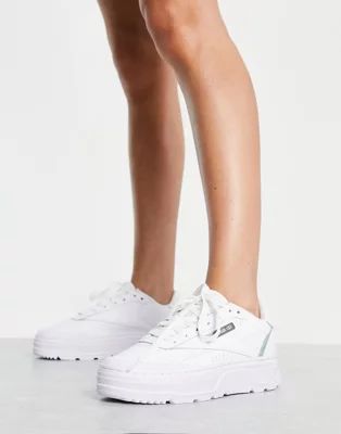 Reebok Club C Double GEO sneakers in white and gray | ASOS (Global)