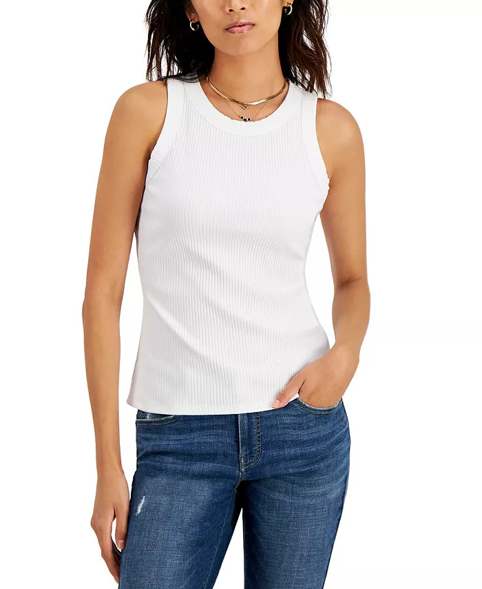 Women's Ribbed Crewneck Tank, Created for Macy's | Macys (US)