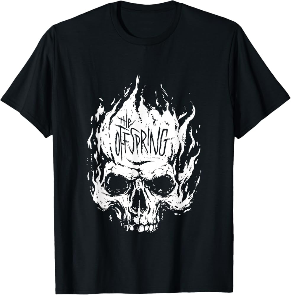 The Offspring Official White Skull Logo T-Shirt | Amazon (US)