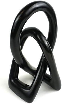 SMOLArt Natural Soapstone 6-inch Lovers Knot in Black | Amazon (US)