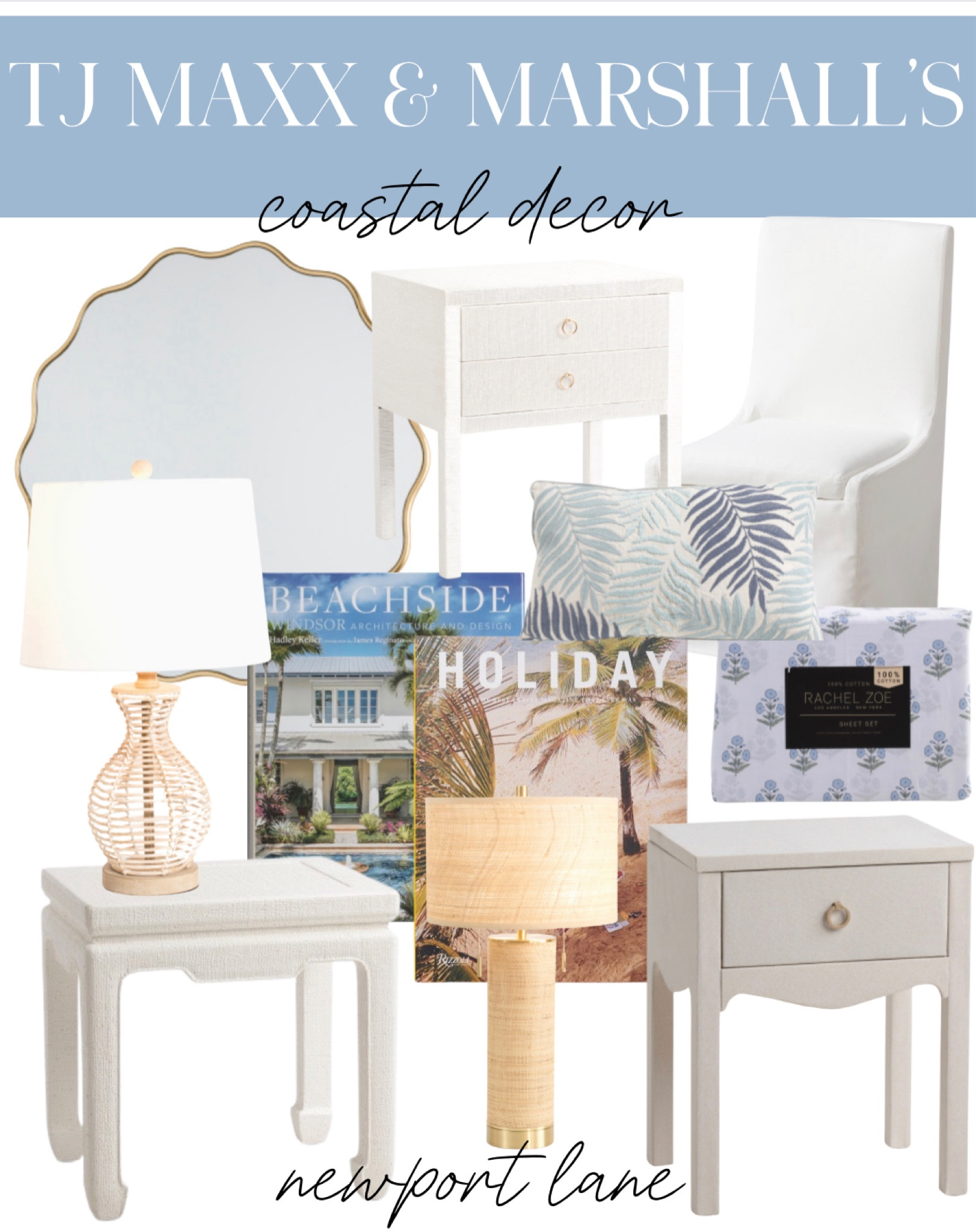 Coastal decor, coastal home decor, side table, accent table, nightstand, dining chair, coffee table books, wavy mirror, round mirror, scalloped mirror, rattan lamp



#LTKsalealert #LTKfindsunder100 #LTKhome