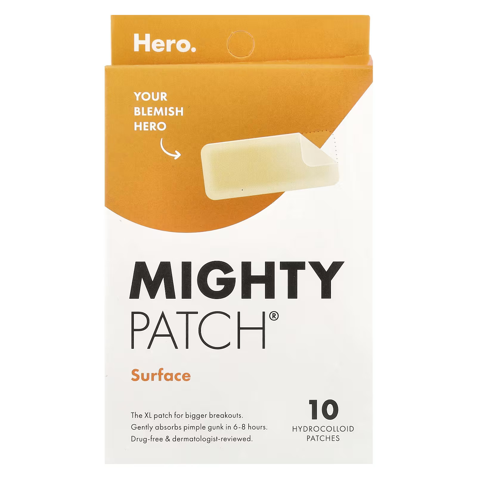 Mighty Patch® Surface, 10 Hydrocolloid Patches | iHerb