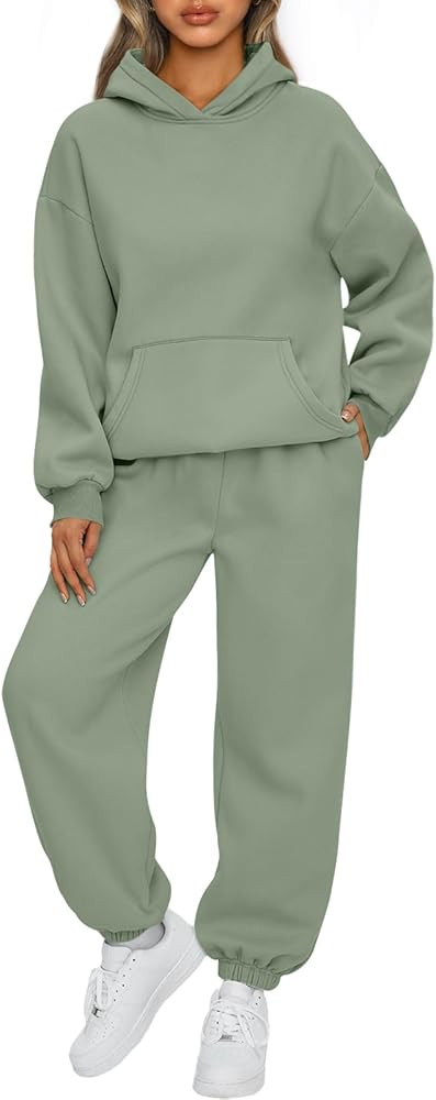 AUTOMET Womens 2 Piece Outfits Lounge Hoodie Sweatsuit Sets Plus Size Fall Fashion Clothes Airpor... | Amazon (US)