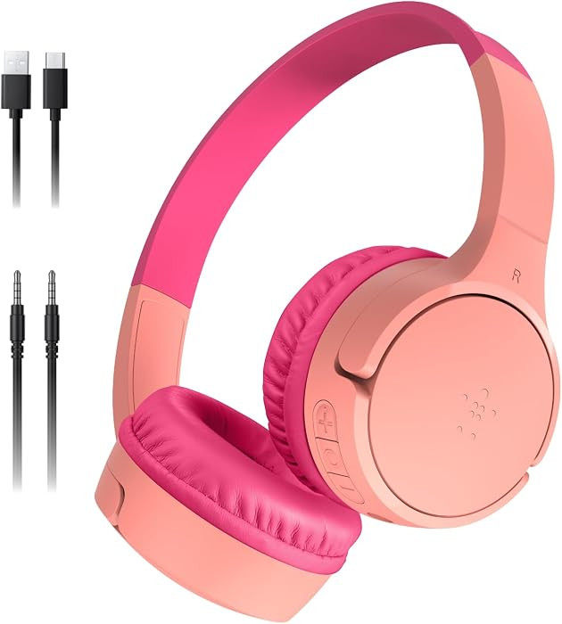 Belkin SoundForm Mini - Wireless Bluetooth Kids Headphones, 30H Battery, 85dB Safe Volume Limit, ... | Amazon (US)
