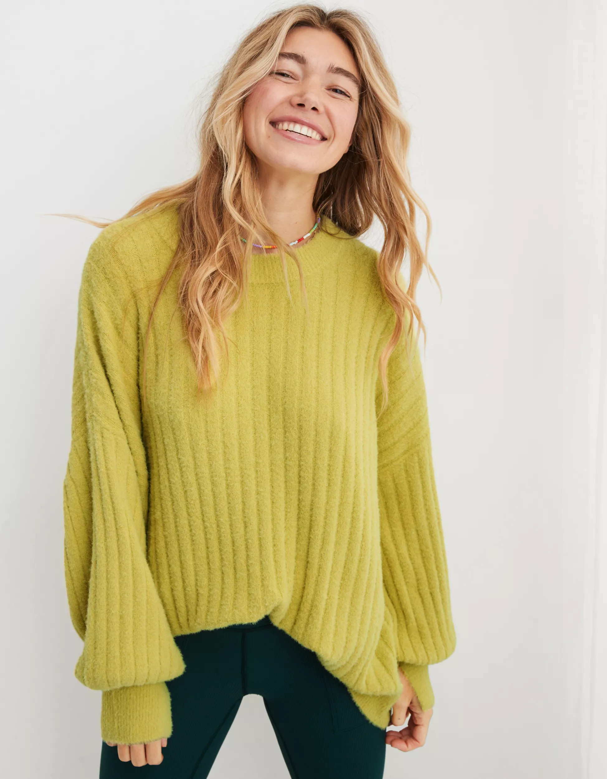 Aerie Buttercream Crew Sweater | Aerie