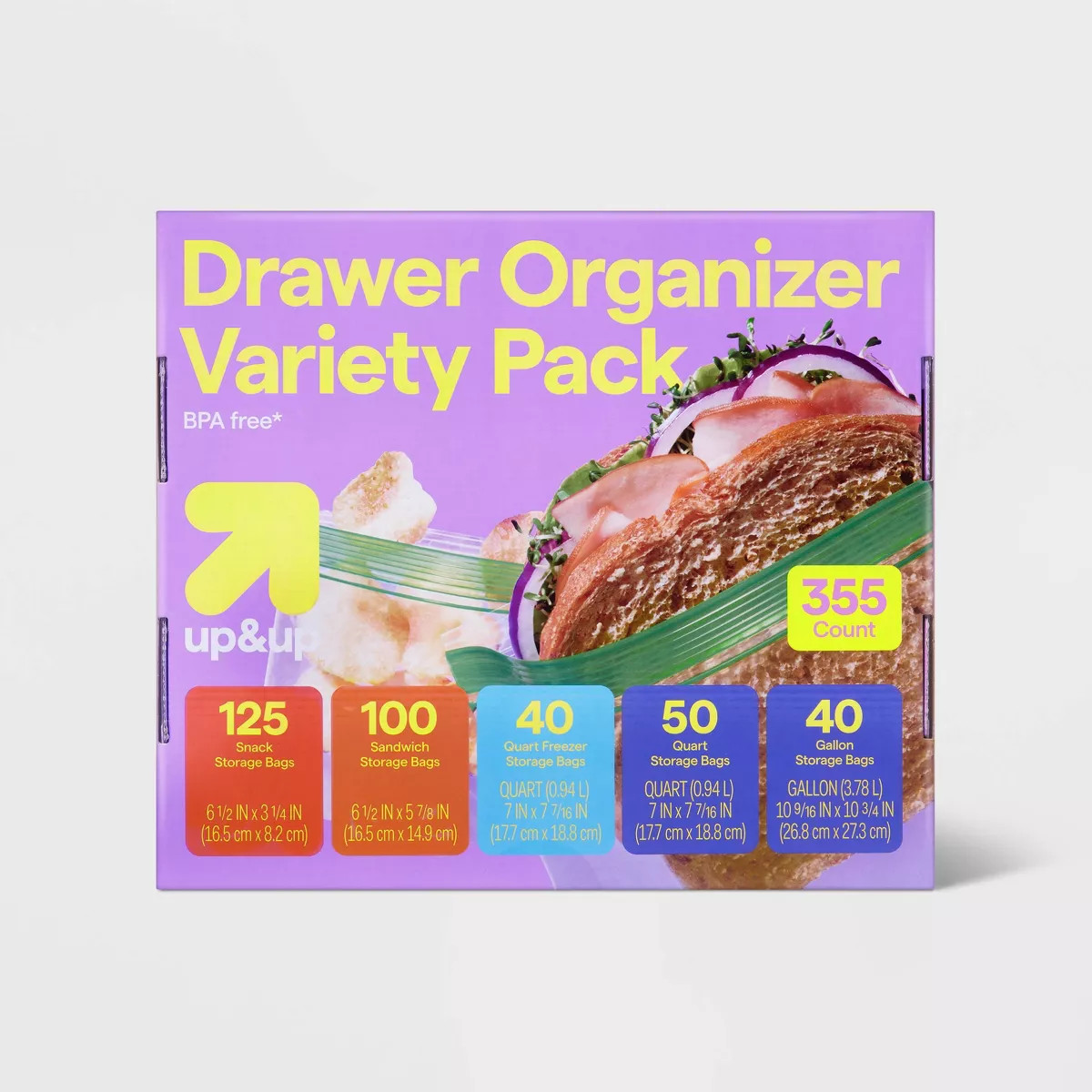 Food Storage Bags Variety Pack - Clear - 355ct - up&up™ | Target