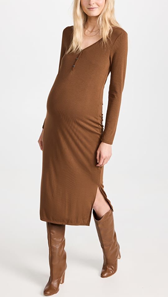 Ingrid & Isabel Ribbed Henley Dress | SHOPBOP | Shopbop