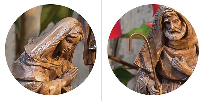 New Creative Resin Carved Nativity Scene, 11 Piece Set | Amazon (US)