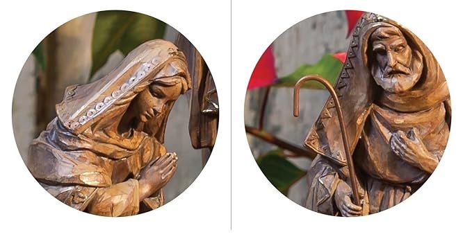 New Creative Resin Carved Nativity Scene, 11 Piece Set | Amazon (US)
