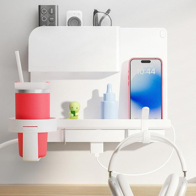 WallShelfie Bedside Wall Organizer & Dorm Decor - Dorm Room Essential, Floating Bedside Shelf Wal... | Amazon (US)
