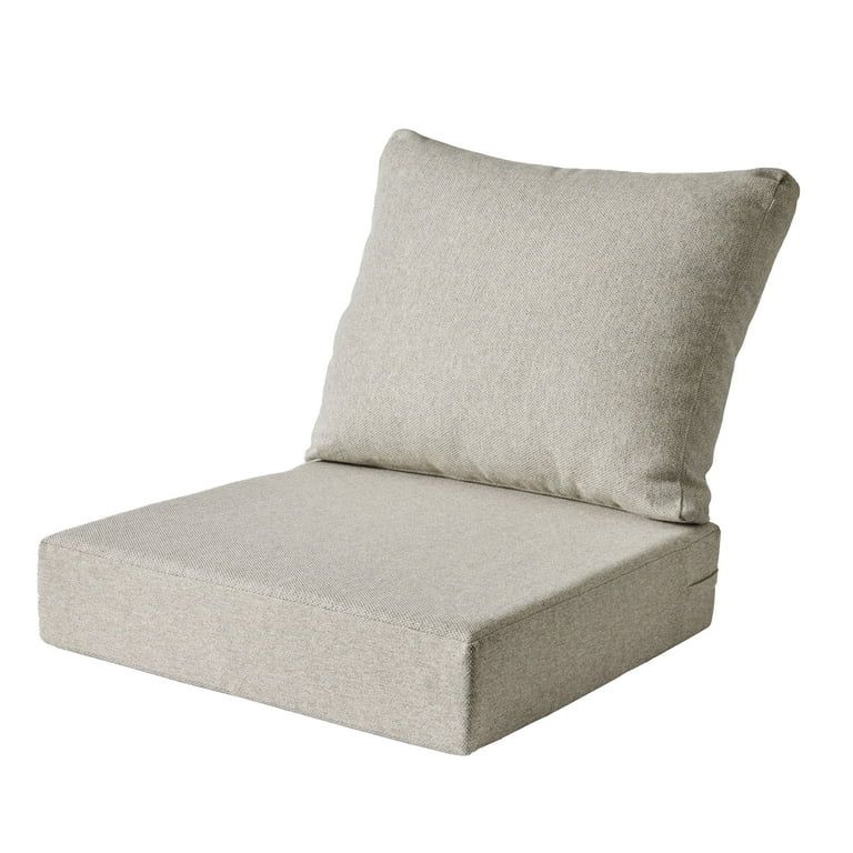 Better Homes & Gardens Beige Outdoor 2 Piece Deep Seat Cushion Set - Walmart.com | Walmart (US)