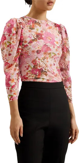 Ted Baker London Raeley Ruched Shoulder Top | Nordstrom | Nordstrom