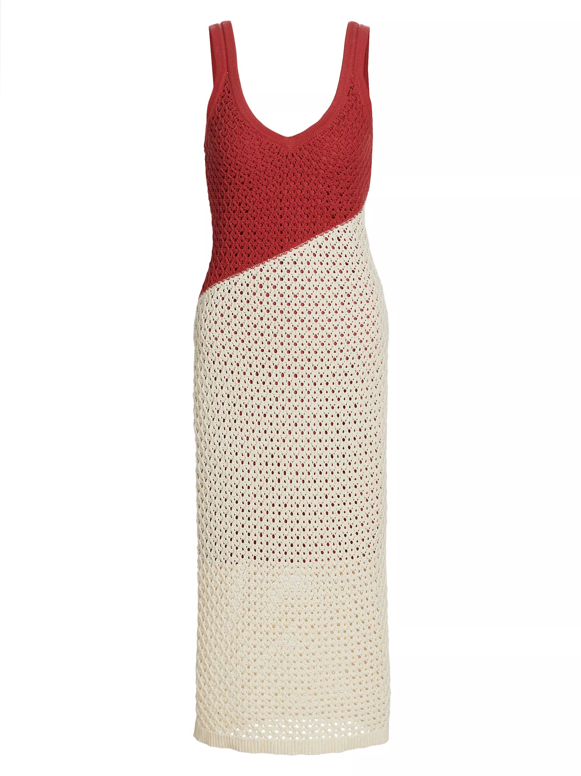 Kayla Crochet Colorblock Tank Midi-Dress | Saks Fifth Avenue
