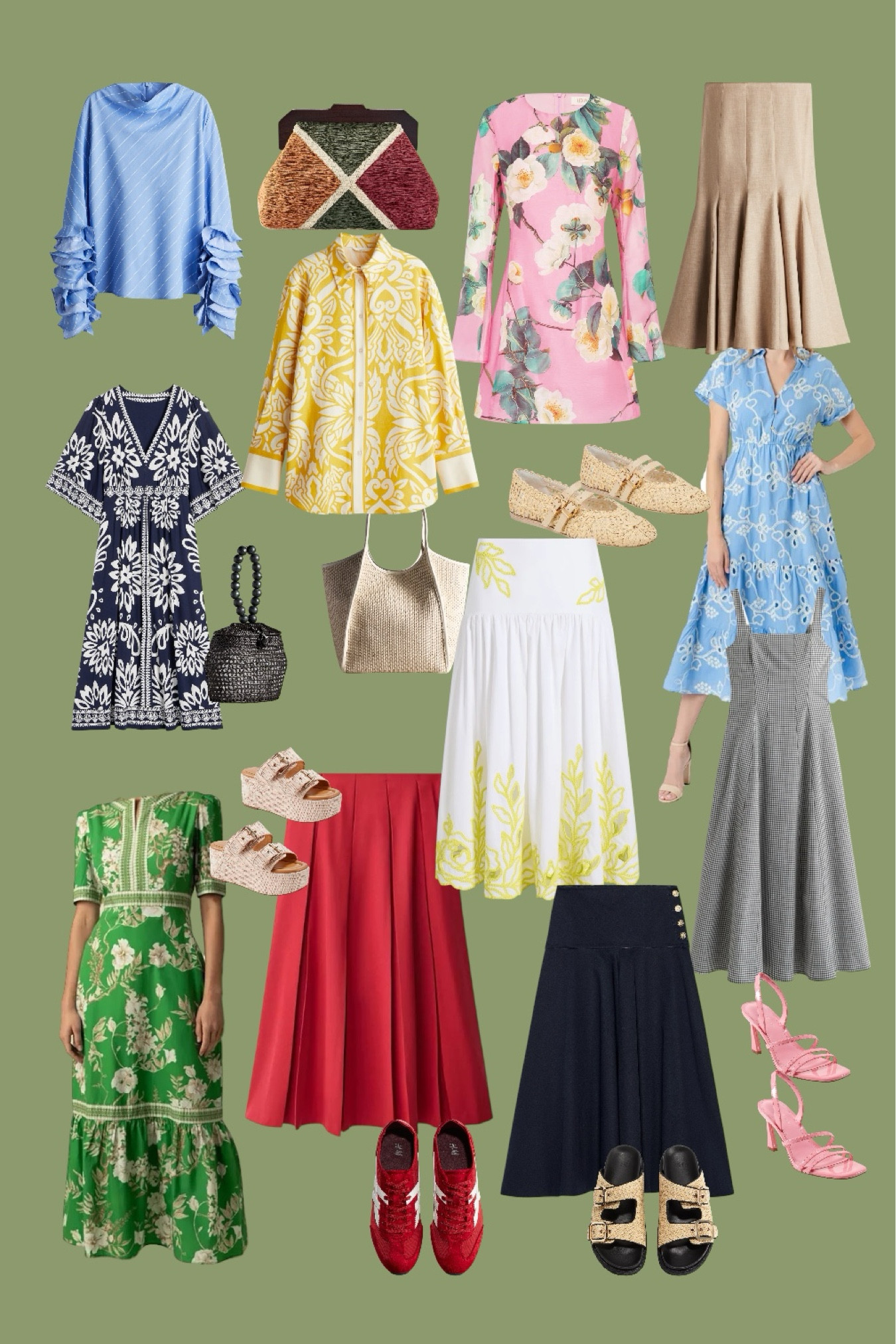 This week’s Spring New Arrivals! While I am still in love with vibrant colors and pretty patterns, I also have my eyes on classic and “go with everything” skirts! Raffia sandals with comfortable heels are  “musts”! 

#LTKSeasonal #LTKFindsUnder100 #LTKPetite