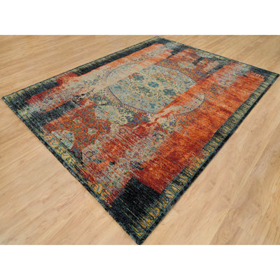 Rodeny One-of-a-Kind 9'2" X 12' New Age Wool Area Rug Orange | Wayfair North America
