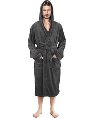 Pembrook Men's Bathrobes with Pockets - Fleece Robe for Men | Fuzzy Bathrobe for Men | Amazon (US)