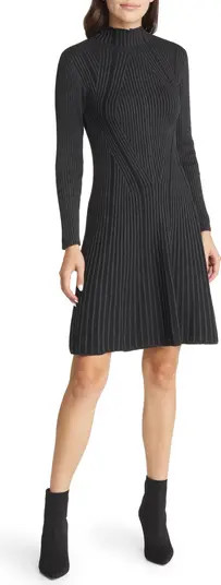 French Connection Mari Ribbed Long Sleeve Sweater Dress | Nordstrom | Nordstrom
