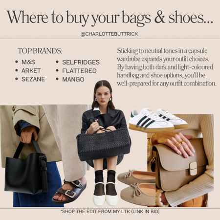 Capsule wardrobe staples - where to buy your handbags and shoes for your capsule wardrobe spring 2024

#handbag #bags #shoes #springfootwear #springcapsule #capsulewardrobe 

#LTKstyletip #LTKitbag #LTKshoecrush
