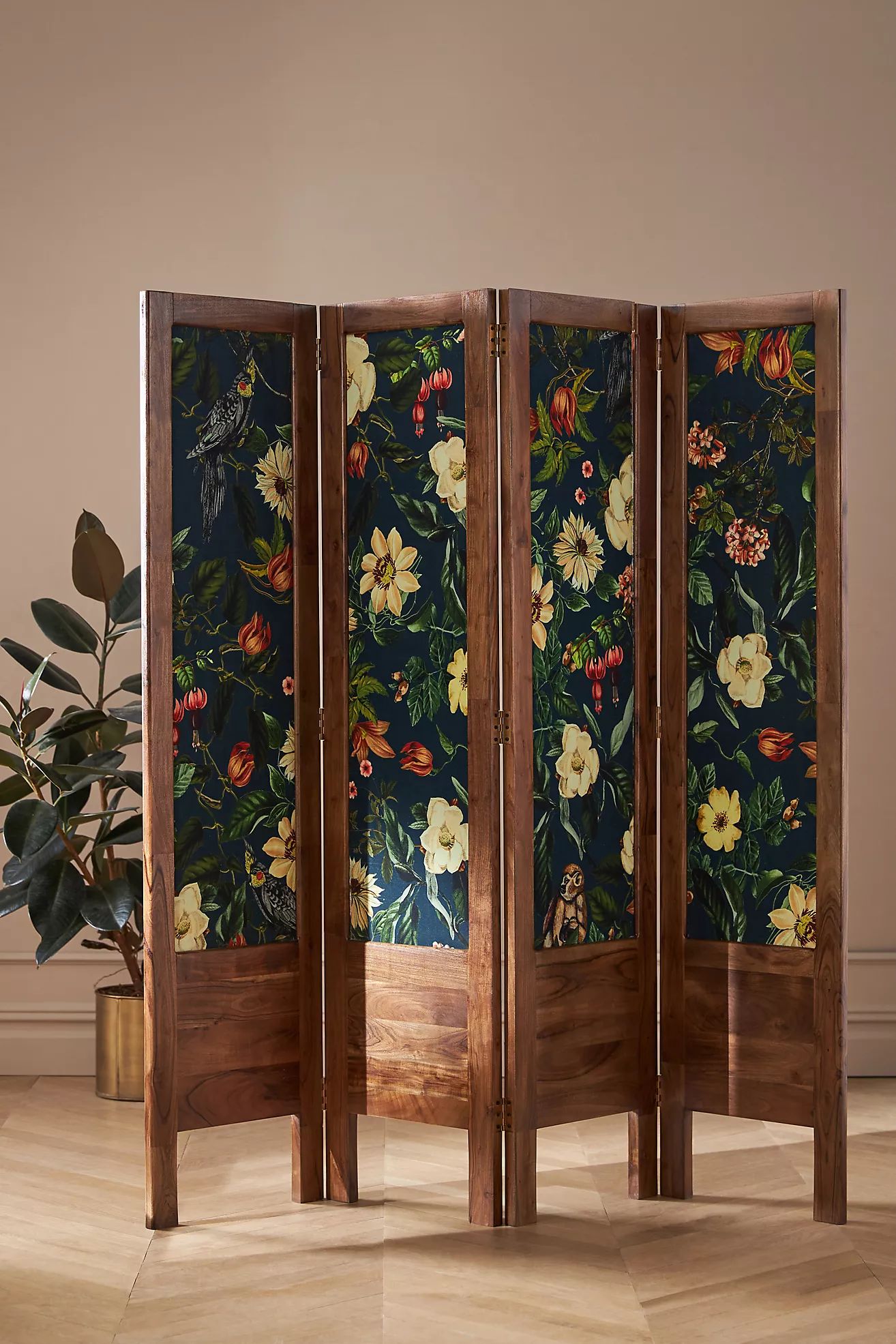 Floral Upholstered Room Divider | Anthropologie (US)