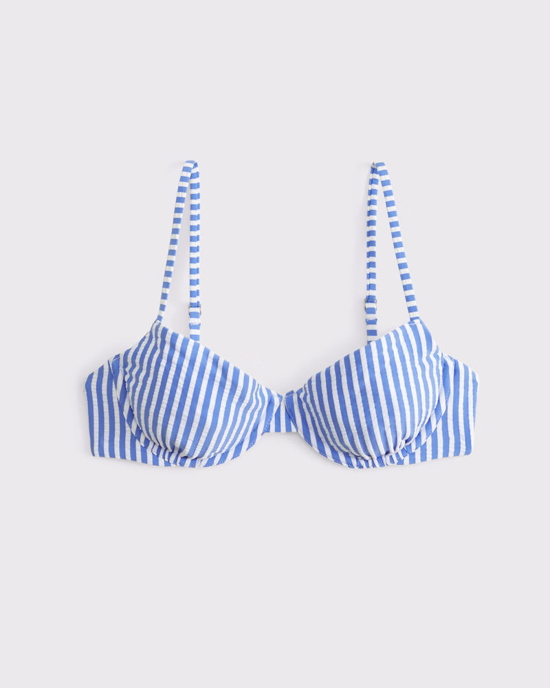 Abercrombie & Fitch Women's Balconette Underwire Bikini Top in Blue Stripe - Size XXS | Abercrombie & Fitch (US)
