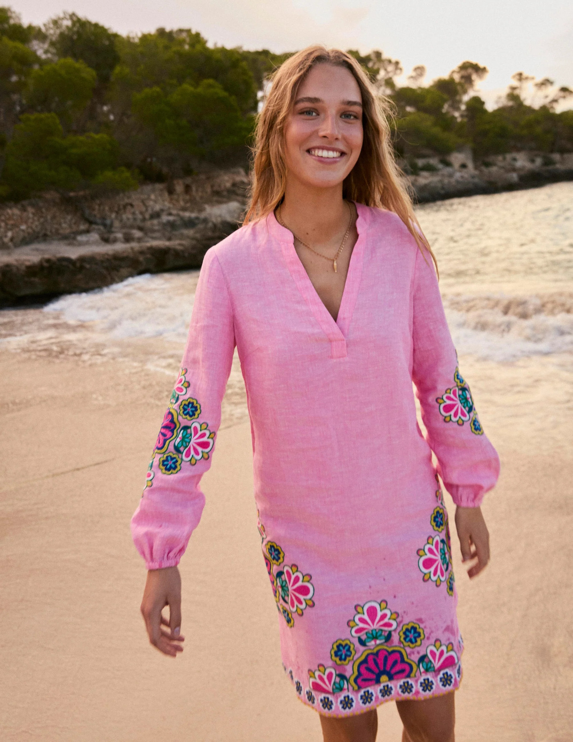 Pink Chambray Embroidery | Boden (US)