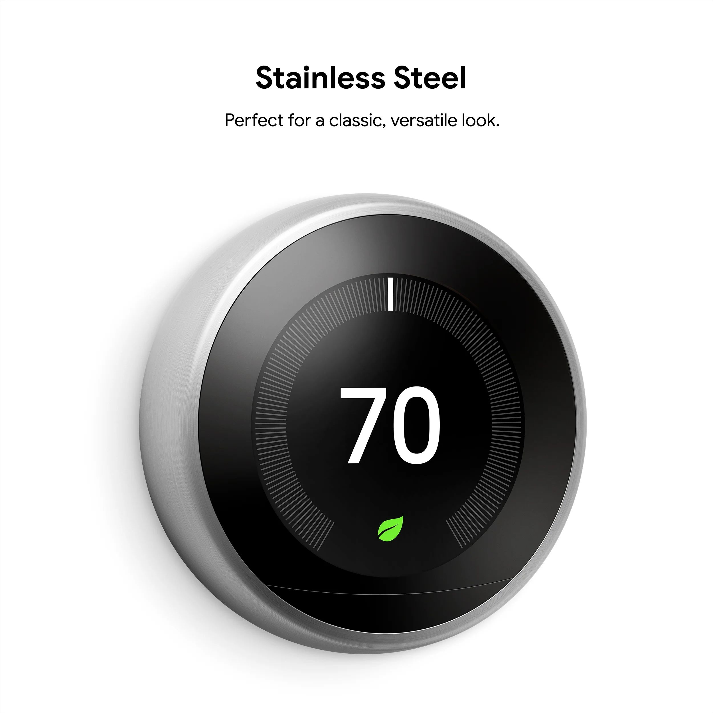 Nest Smart Learning Thermostat - 3rd Generation - Stainless Steel | Walmart (US)