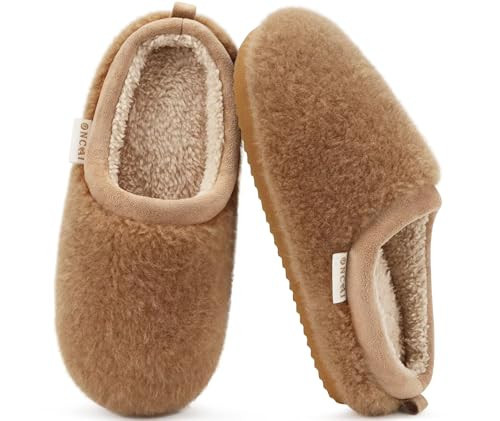 ONCAI Women’s House Fuzzy Slippers Woman Fluff Furry Cozy Comfy Plush Memory Foam Cushion Comfortable Winter 2025 Ladies SlipOn Home Bedroom Plush Cloud Pillow Shoes Indoor Outdoor Warm Tan Size 8.5 | Amazon (US)