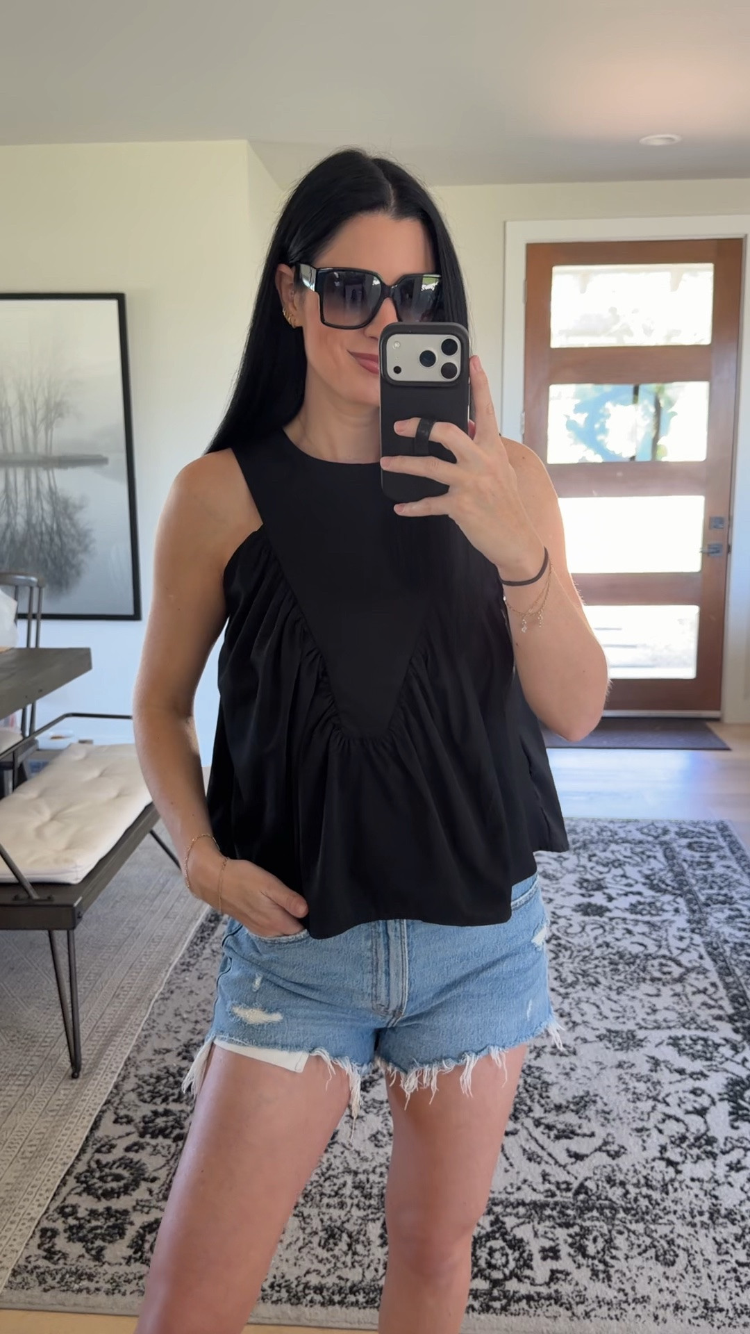 For the cutest top in for summer and it’s only $20! Wearing the size small. Comes in tons of colors!