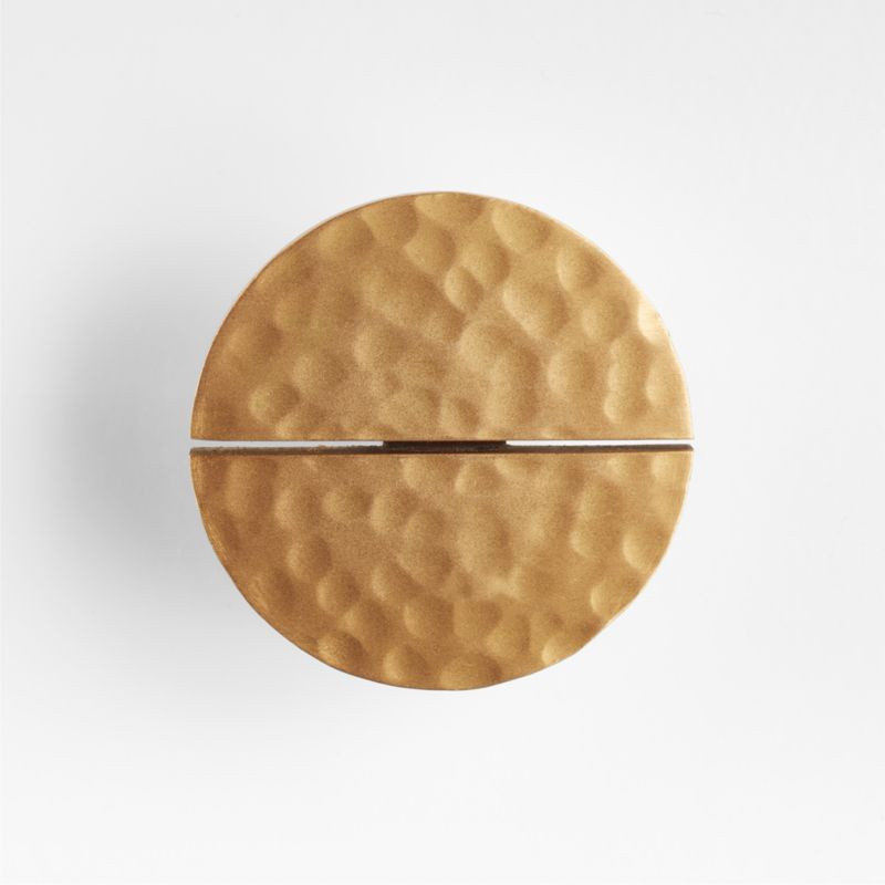 Hammered Brushed Brass Knob + Reviews | Crate & Barrel | Crate & Barrel