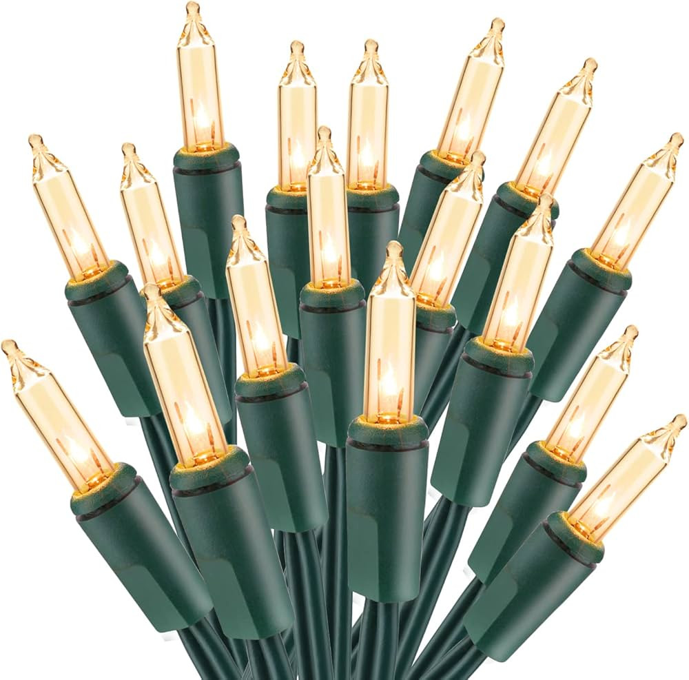 Christmas Lights, 21.63ft 100 Count Incandescent Clear Christmas Lights, UL Certified Outdoor Chr... | Amazon (US)