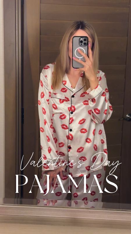 Totally ready for Valentine’s Day in my Amazon pajamas!

Silk Satin Pajamas Loungewear Two-piece Sleepwear Button-Down Pj Set

Valentine’s pjs • red lips pajamas • Galentine’s day • gift for her 

#LTKstyletip #LTKSeasonal #LTKVideo