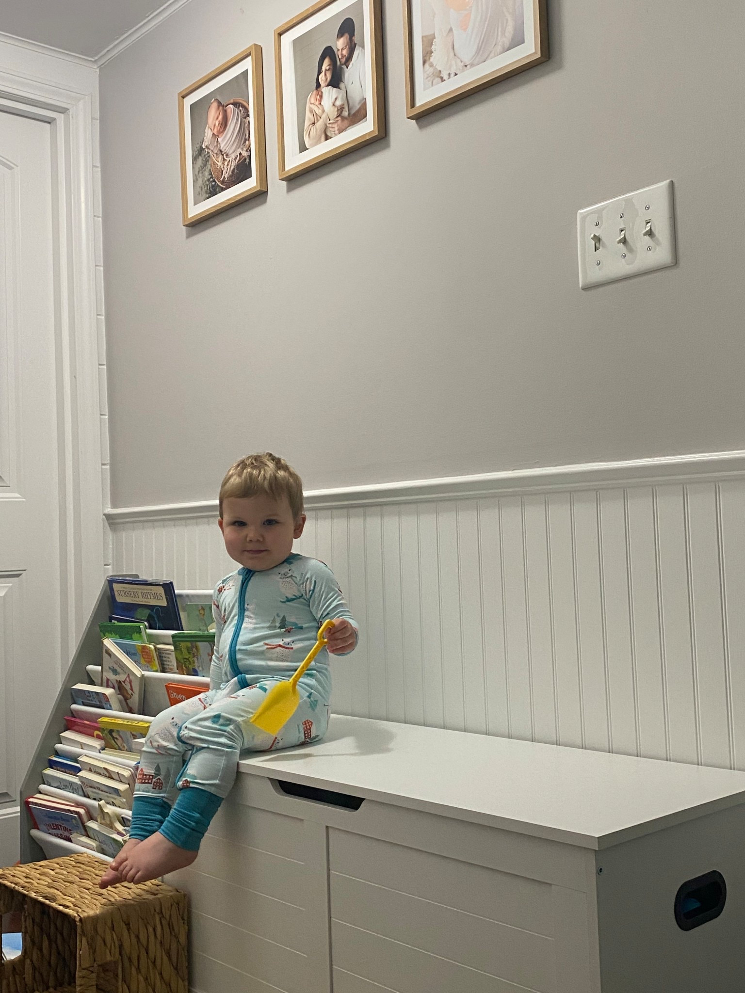 Small home storage hacks featuring our babies new fave seat in the house 🤣😅 I linked his pjs from @tinyjams and the storage toy chest and bookshelf from @amazon

#LTKOver40 #LTKmomlife #LTKHome