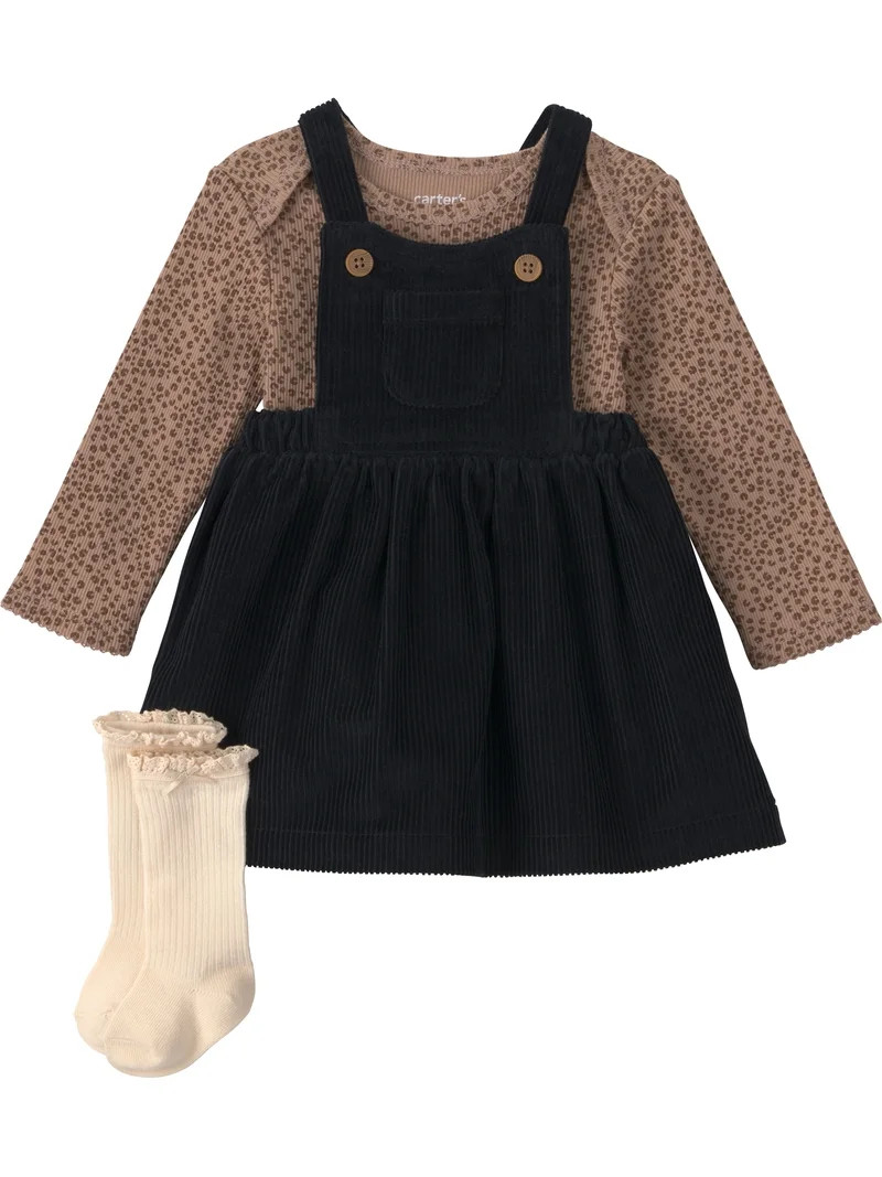Carter's Child of Mine Baby Girl Dress Set, 3-Piece, Sizes 0/3-24 Months | Walmart (US)