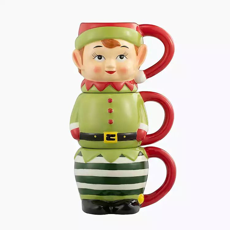 Elf Christmas Mugs, Set of 3 | Kirkland's Home