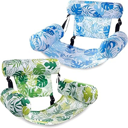 Sloosh Pool Floats Chairs Adult, 2 Packs Inflatable Pool Lounge Chairs,Blow up Pool Noodles Float... | Amazon (US)