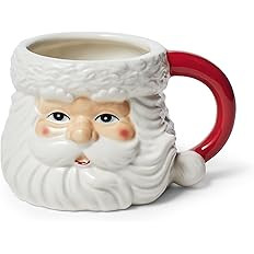 Sur La Table Snowy Village Santa Mug, Red | Amazon (US)