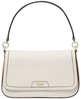 Hudson Small Pebbled Leather Flap Shoulder Bag | Macy's