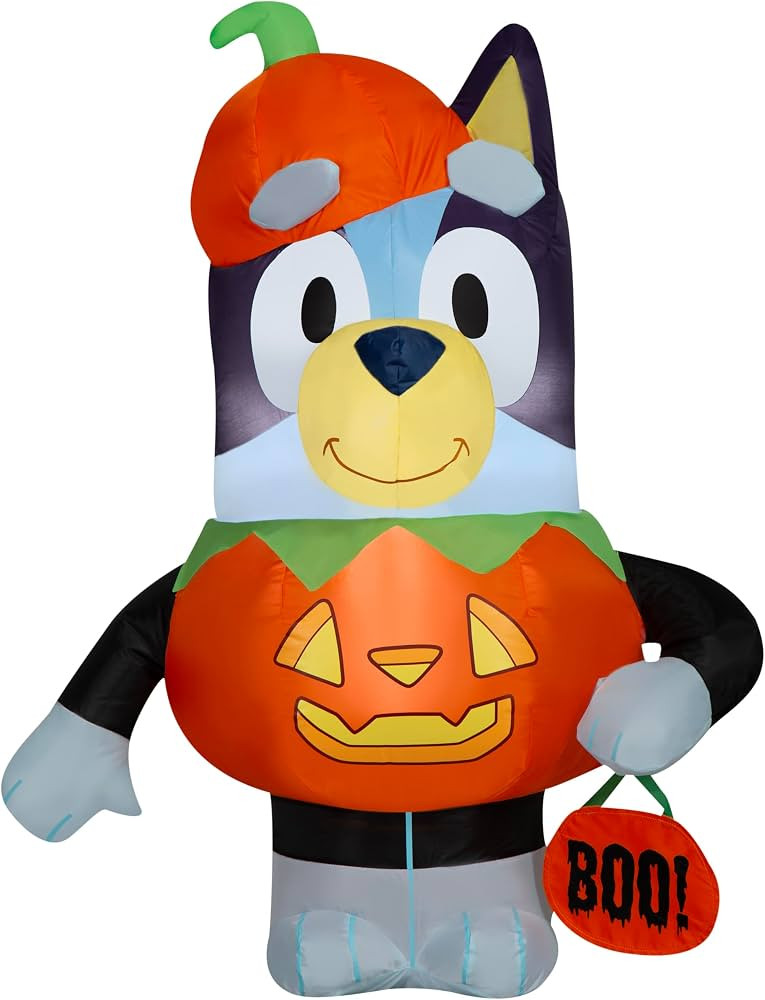 Gemmy Halloween Inflatable Bluey in Jack O' Lantern Costume, 3.5 ft Tall, Multi | Amazon (US)