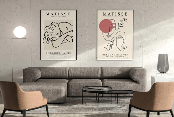 Henri Matisse Set of 2 Feminine Posters Gallery Quality Art | Etsy | Etsy (US)