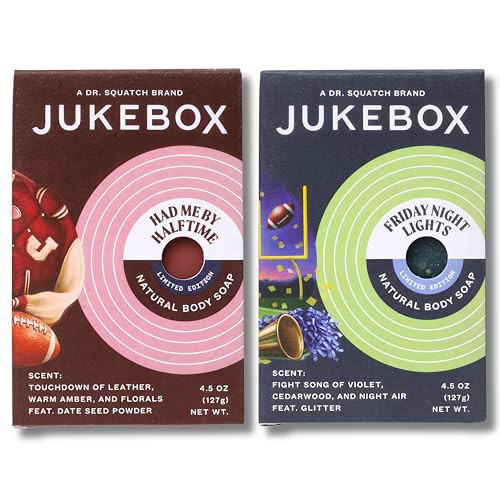 JUKEBOX Natural Bar Soap - Fall Collection Duo: Friday Night Lights & Had Me by Halftime - Cedarwood and Floral Soap | Made in USA - A Dr. Squatch Brand 4.5oz, 2 Pack | Amazon (US)