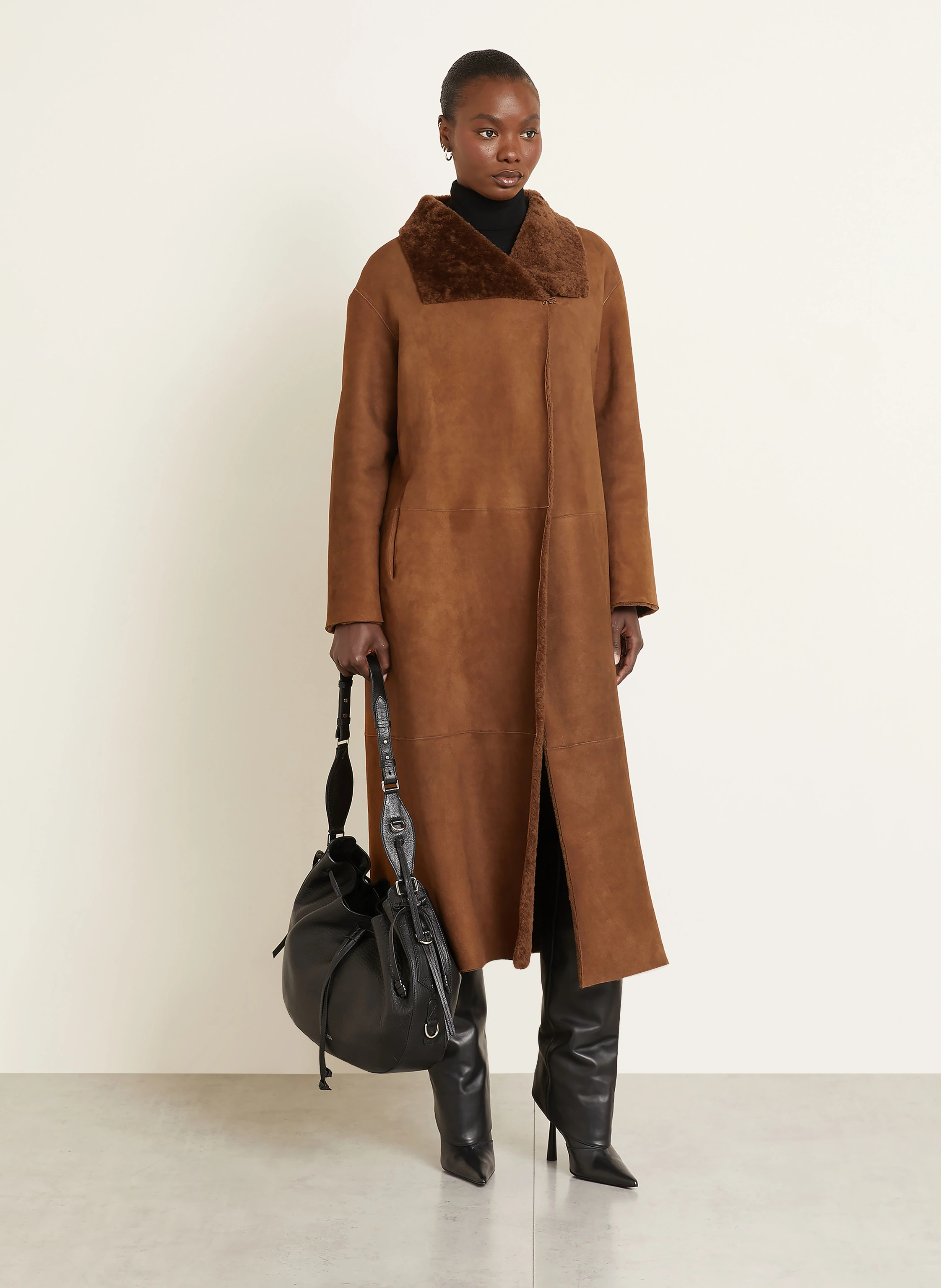 NOUR HAMMOUR Ledermantel BIRTHDAY zum Wenden in braun | Breuninger (DACH)