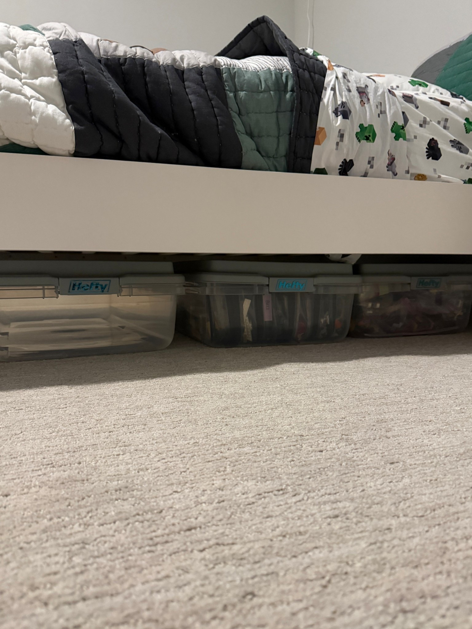 How we store Mason’s Lego collection: Under his bed in slim storage containers and the Lego’s are organized in clear pencil boxes! 

#legos #boysbedroom #organization 

#LTKHome #LTKmomlife #LTKKids