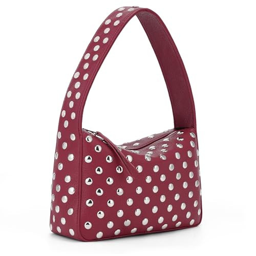 HiTotes Studded Purses Y2K Shoulder Bag for Women Studded Bag Y2K Purse Evening Clutch Purse Leather Designer Handbags Fall Purse with Studs | Amazon (UK)