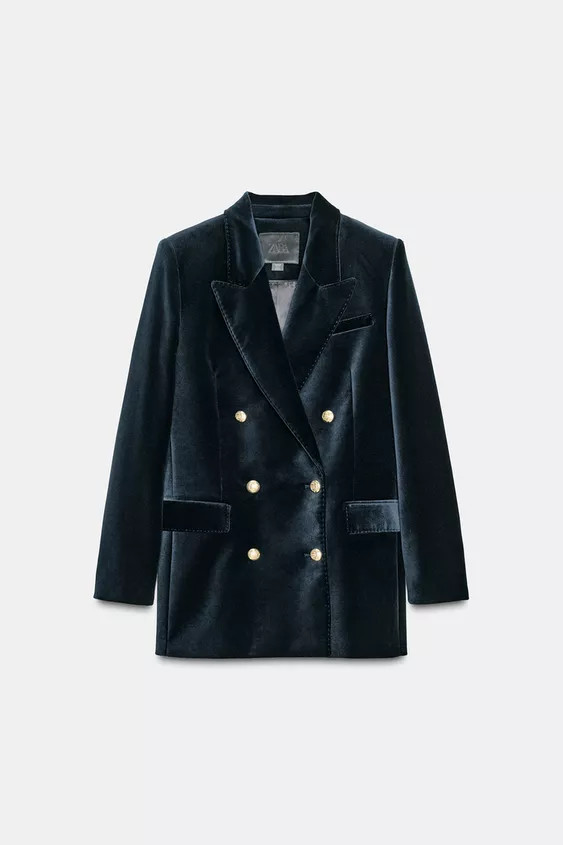 ZW COLLECTION LIMITED EDITION VELVET BLAZER | Zara US