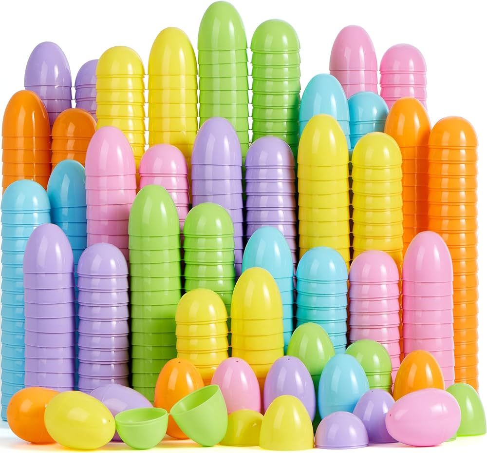 JOYIN 25PCS 3.15" Pastel Easter Eggs, Empty Easter Eggs Fillable, Colorful Plastic Eggs Bulks for... | Amazon (US)