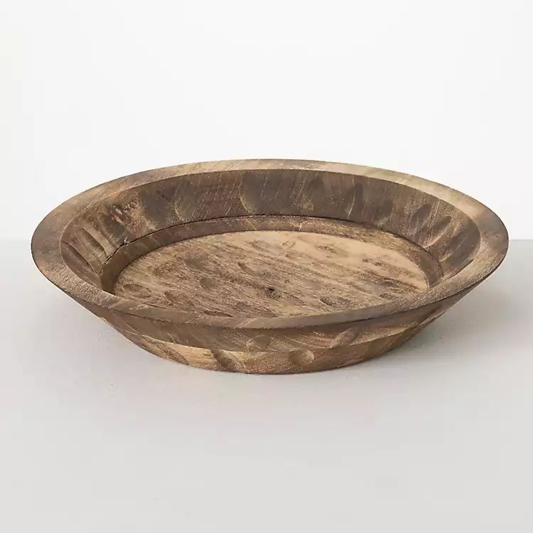 New! Hand Carved Round Wood Dough Bowl | Kirkland's Home