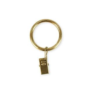 Gold Steel Curtain Rings with Clips (Set of 10) | The Home Depot