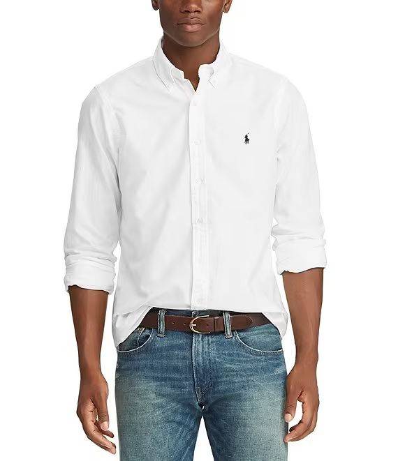 Polo Ralph Lauren Solid Garment-Dye Oxford Classic Fit Long Sleeve Woven Shirt | Dillard's | Dillard's